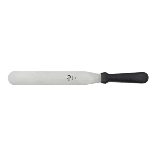 13 X 8C M STRAIGHT SPATULA WITH A BLACK HANDLE